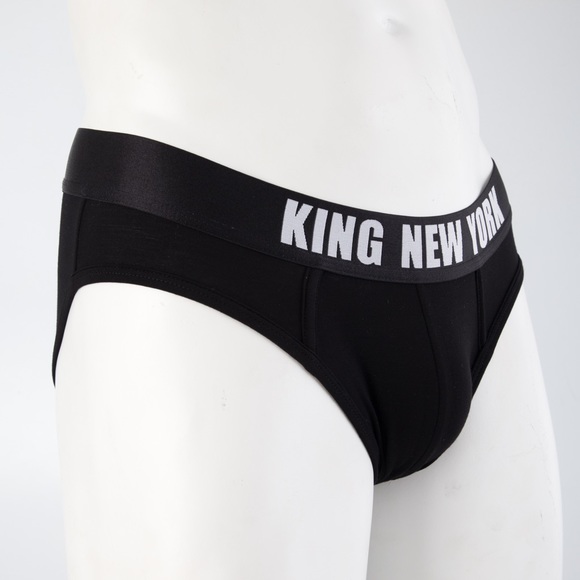 KING NEW YORK , Brief , bamboo fabric underwear.(BLACK) - Picture 3 of 15
